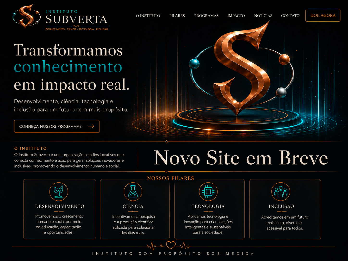 Instituto Subverta — Transformamos conhecimento em impacto real. Novo Site em Breve.